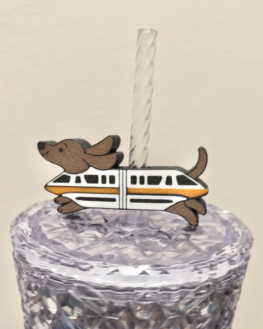 Monorail Pup Straw Topper